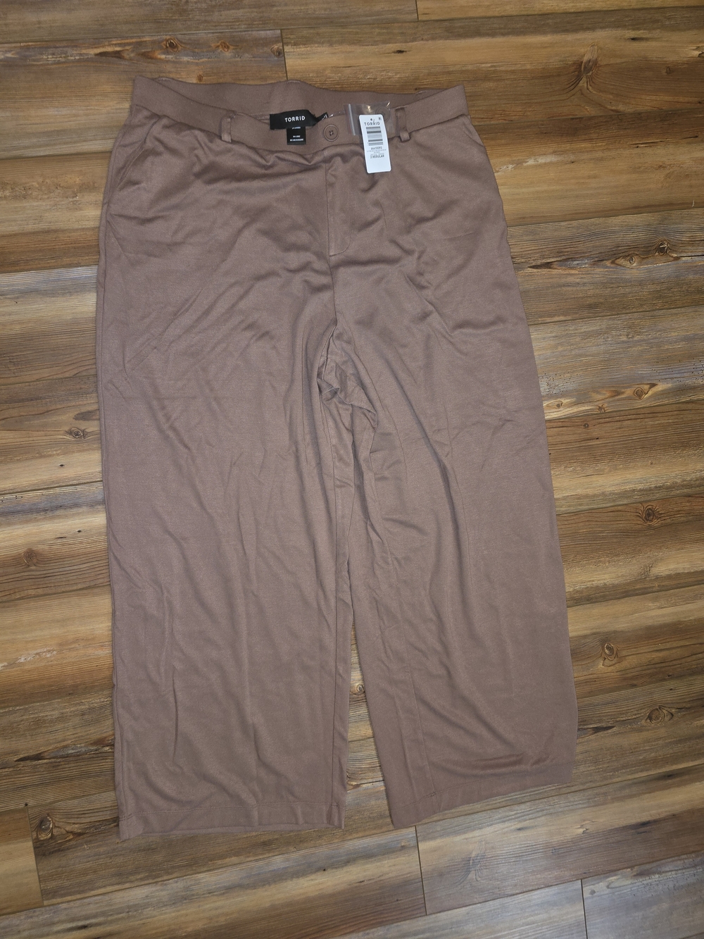 torrid Womens Taupe Brown Wide-Leg Chinos